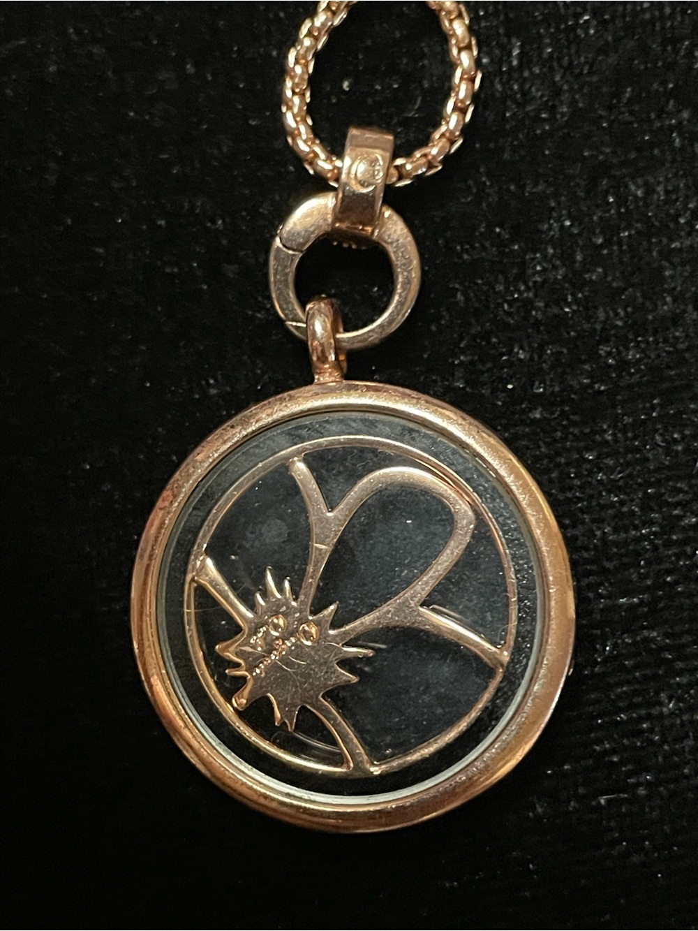 Origami Owl Locket & Chain Rose Goldtone - 36”